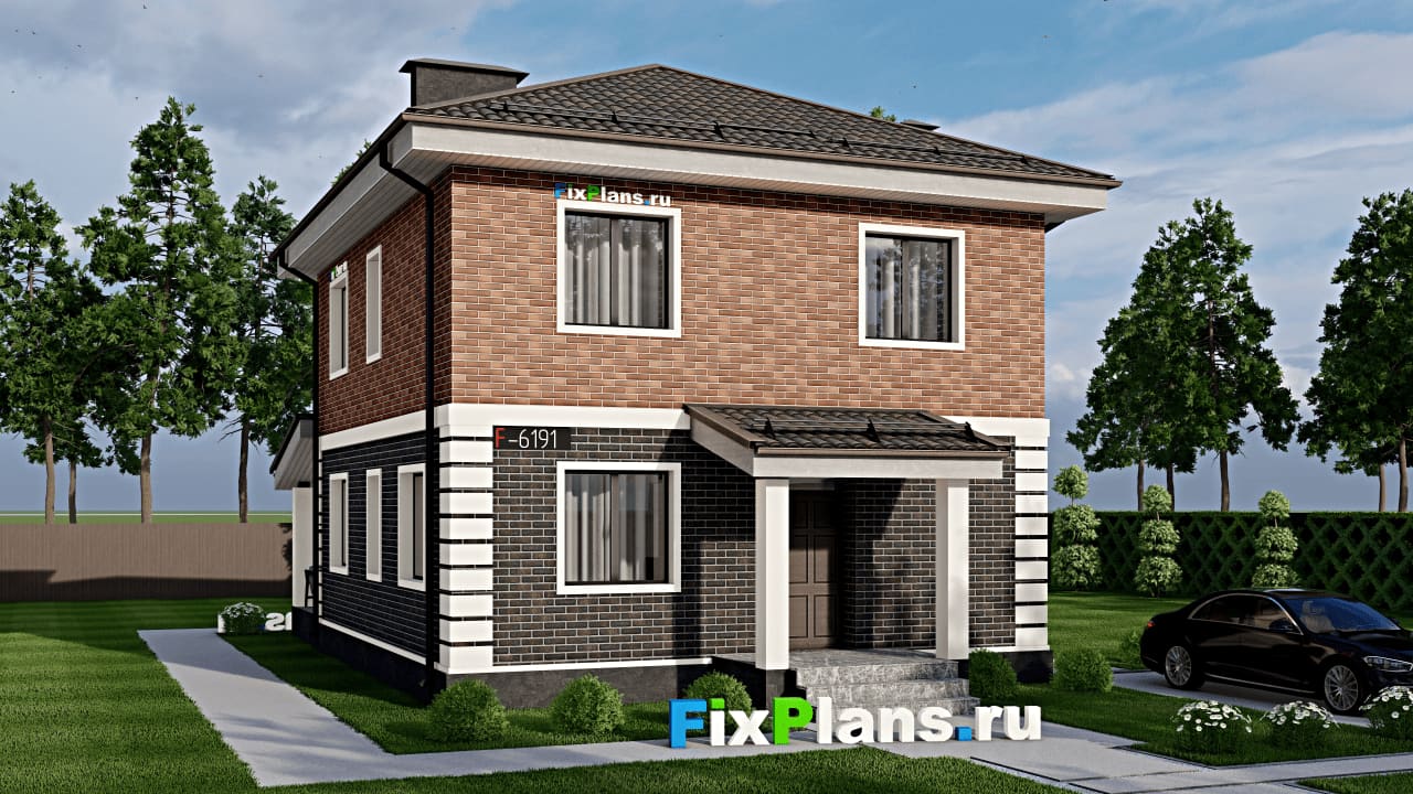 Двухэтажный дом F-6191 — фасад
