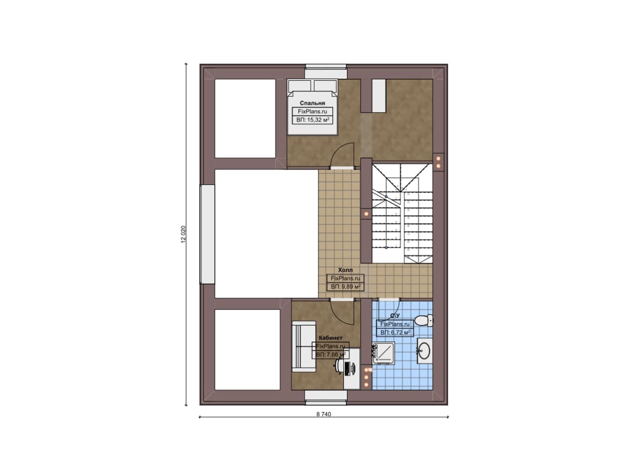 План мансардного этажа — проект F-19106