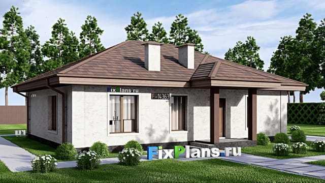 Одноэтажный дом F-14363