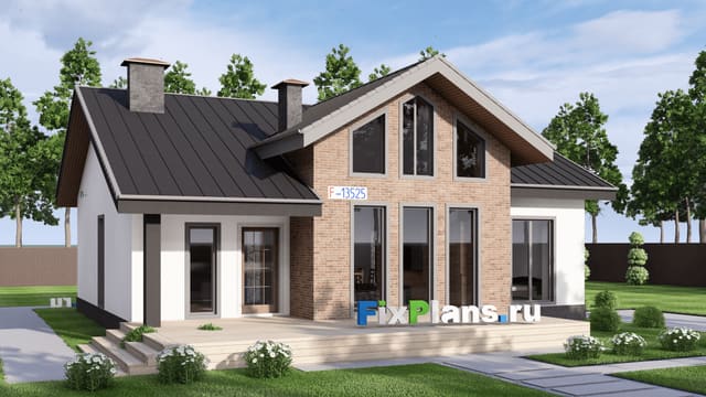 Одноэтажный дом F-13535